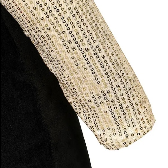 Soana Boutique Contrast Sequin Midi Dress - Picture 5 of 6